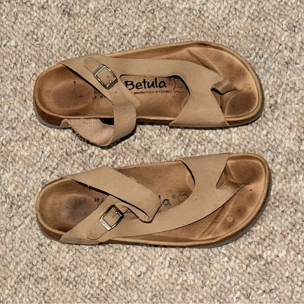 Women’s Birkenstock Betula tan Leather Sandals 39 - Picture 1 of 6